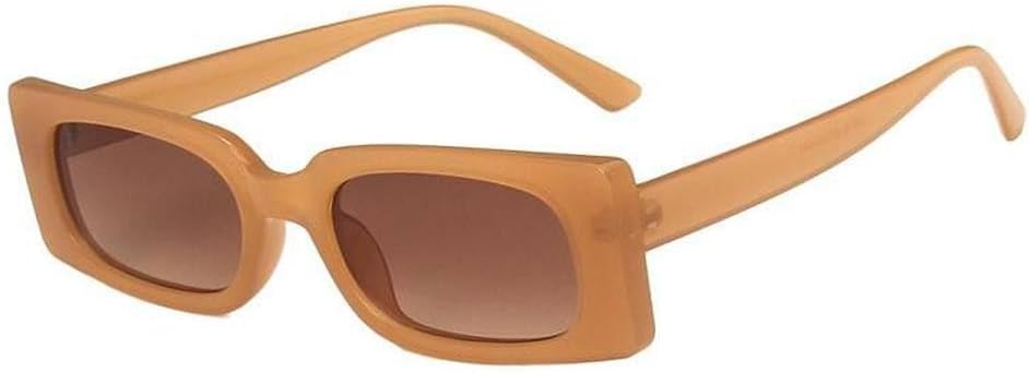 

Уникальные прямоугольные солнцезащитные очки с цветочным рисунком для женщин, винтажные маленькие солнцезащитные очки, модные очки с защитой от УФ-излучения UV400 MTZJH, Tea