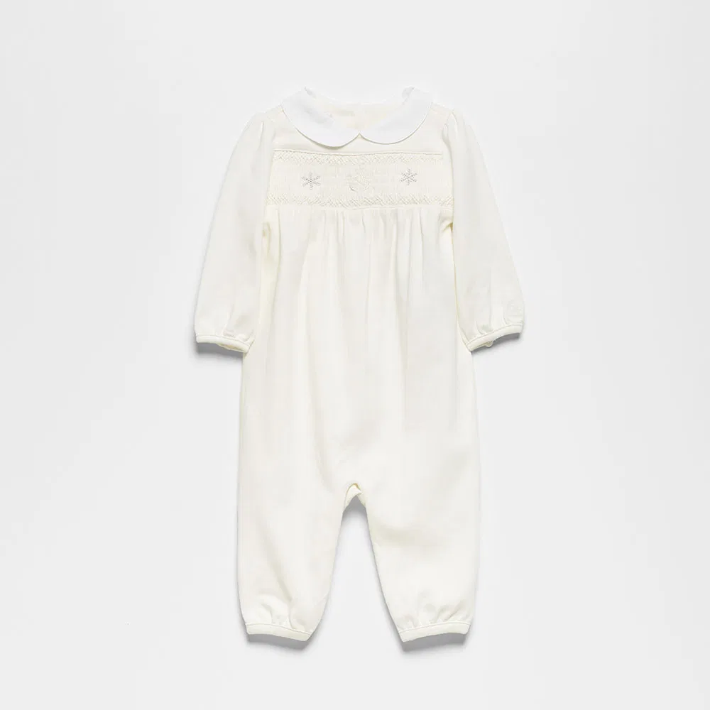 Детский комбинезон из органического хлопка Interlock белого цвета от Polo Ralph Lauren Children