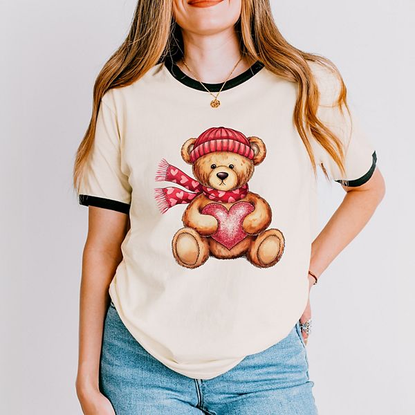 

Валентинка с медвежонком - женская футболка с принтом Simply Sage Market, Vintage Black, Черный, Валентинка с медвежонком - женская футболка с принтом Simply Sage Market, Vintage Black