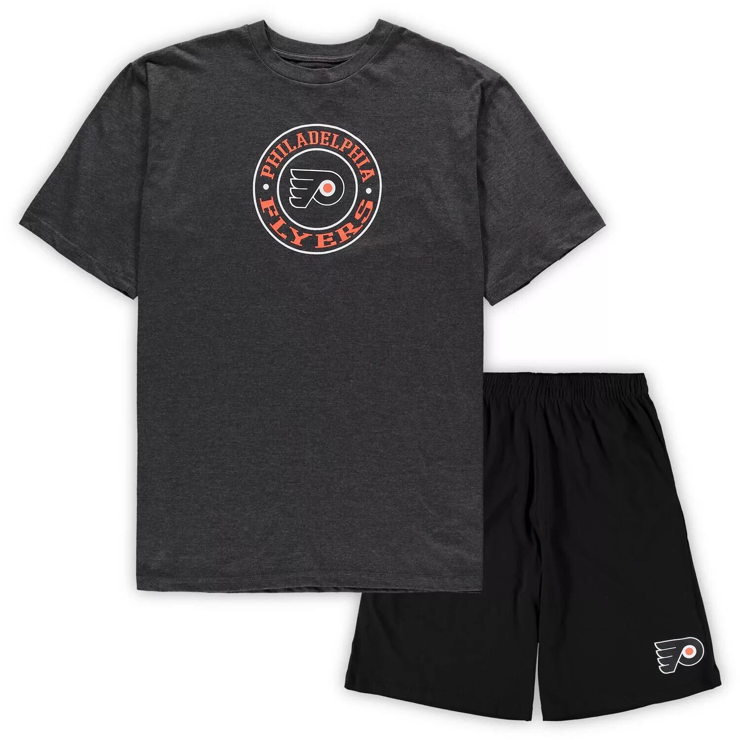 

Мужская футболка Concepts Sport черная/темно-угольная футболка и шорты для сна Philadelphia Flyers Big & Tall