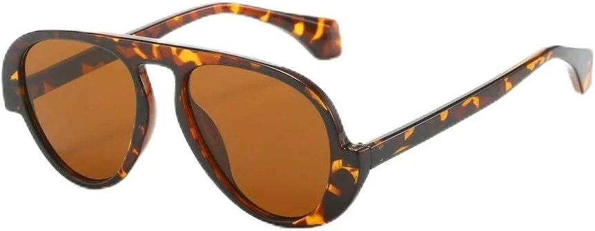 

Стильные и необычные очки, классические овальные солнцезащитные очки, винтажные металлические солнцезащитные очки с защитой от УФ-излучения UV400 HYYZZC, Leopard