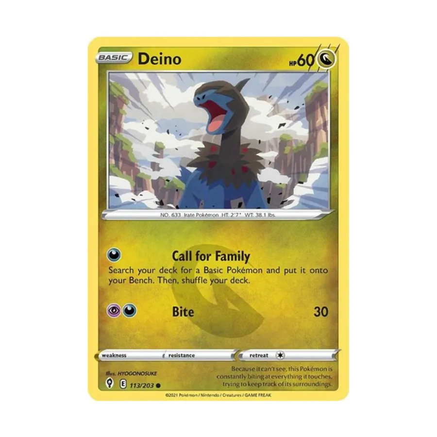 

CCG Дейно (К) # 113/203, Pokemon - SWSH07: Evolving Skies - Singles