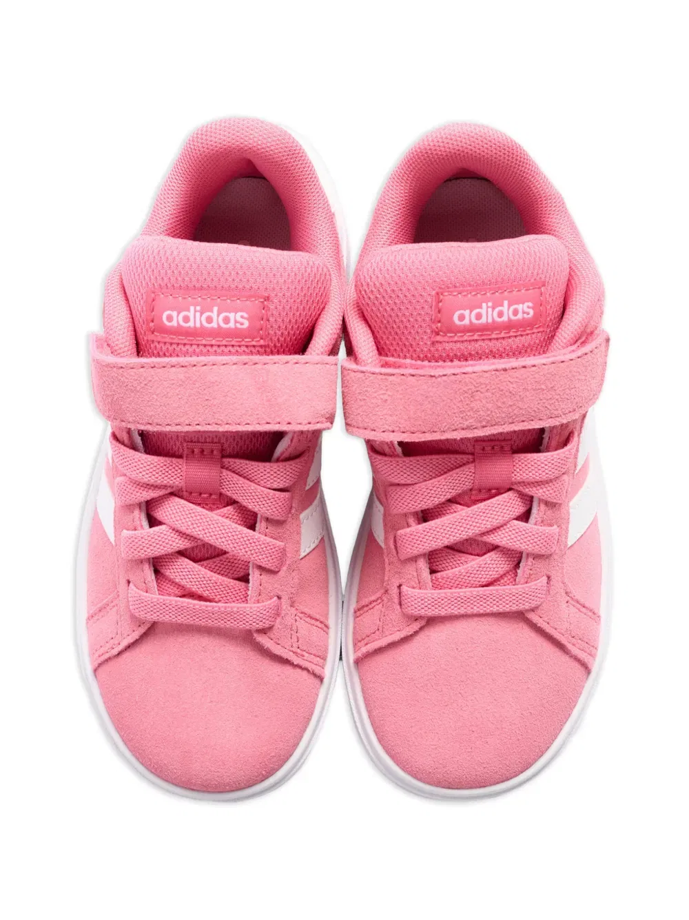 Полосатые низкие кроссовки Adidas Kids, розовый — фото 4