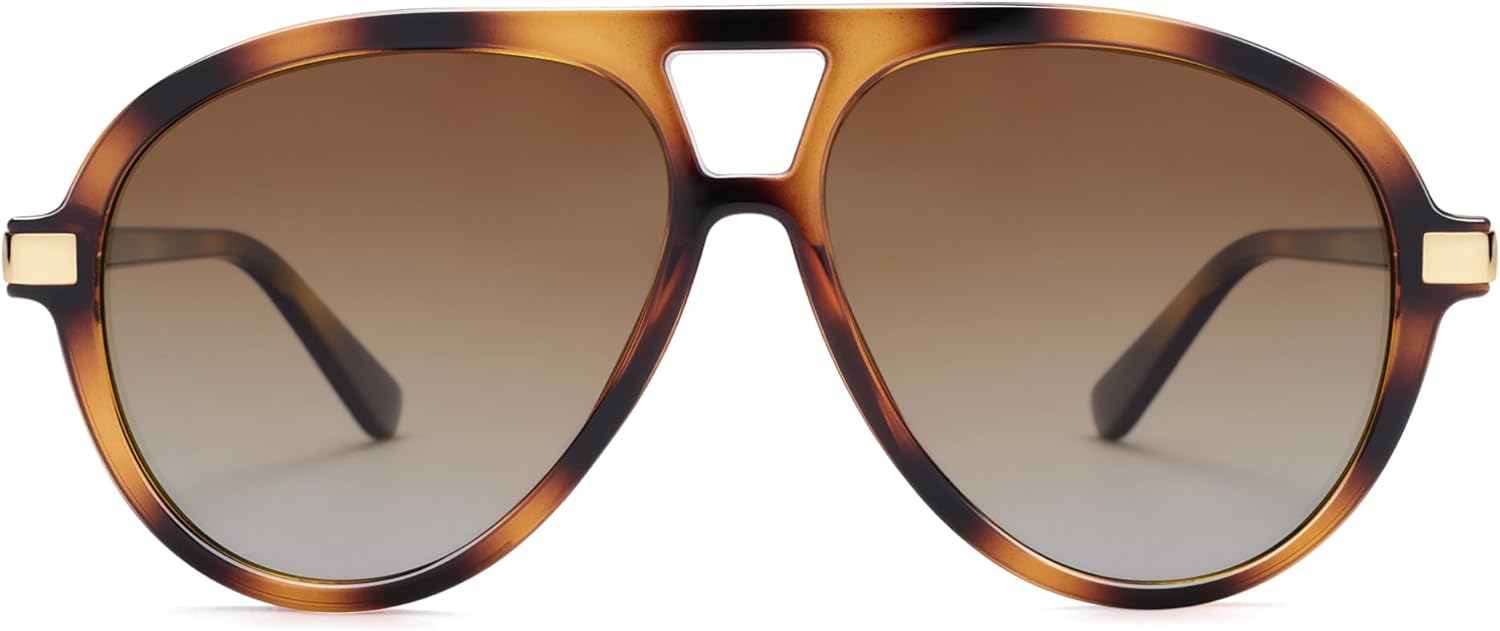 

Модные поляризованные солнцезащитные очки-авиаторы для женщин и мужчин, увеличенного размера, в винтажном стиле 90-х, дизайнерские очки AP3755 Appassal, Amber Tortoise/Gradient Tea