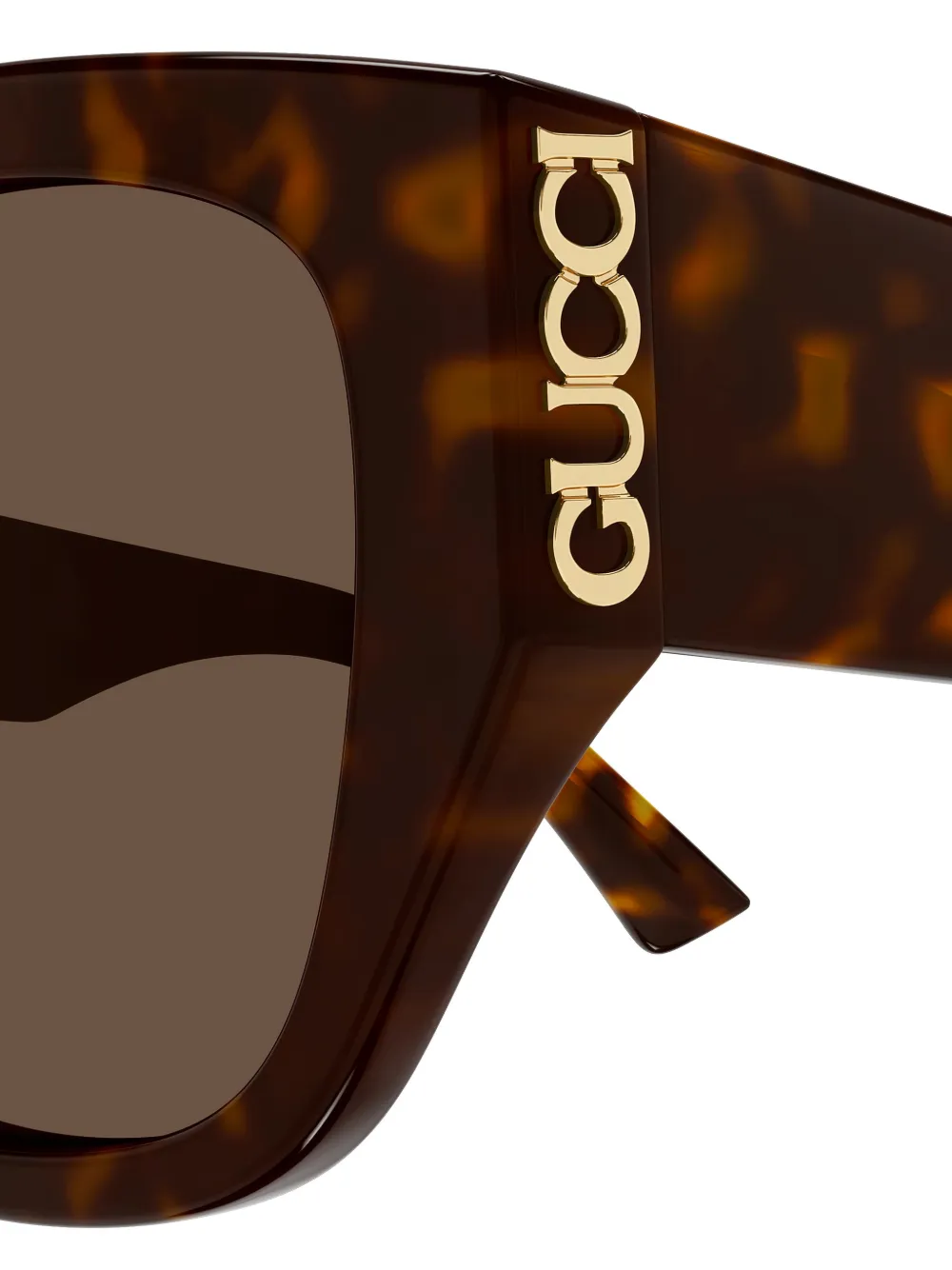 

Солнцезащитные очки в форме "кошачий глаз" с логотипом Gucci, коричневый