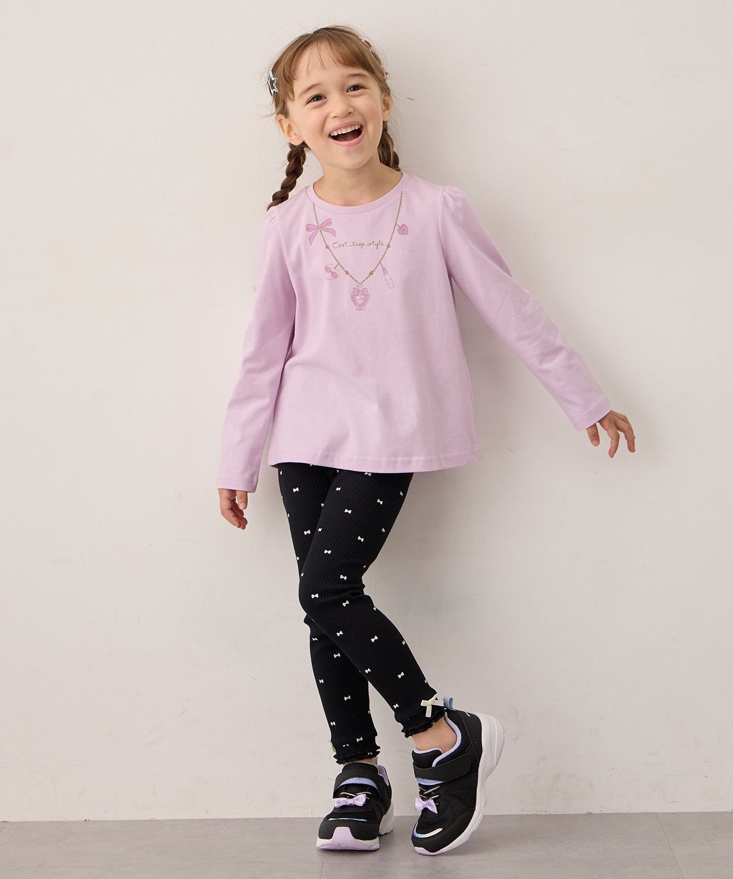 Футболка с длинным рукавом 7days Print Any Kids, Lavender x Necklace [082] — фото 4