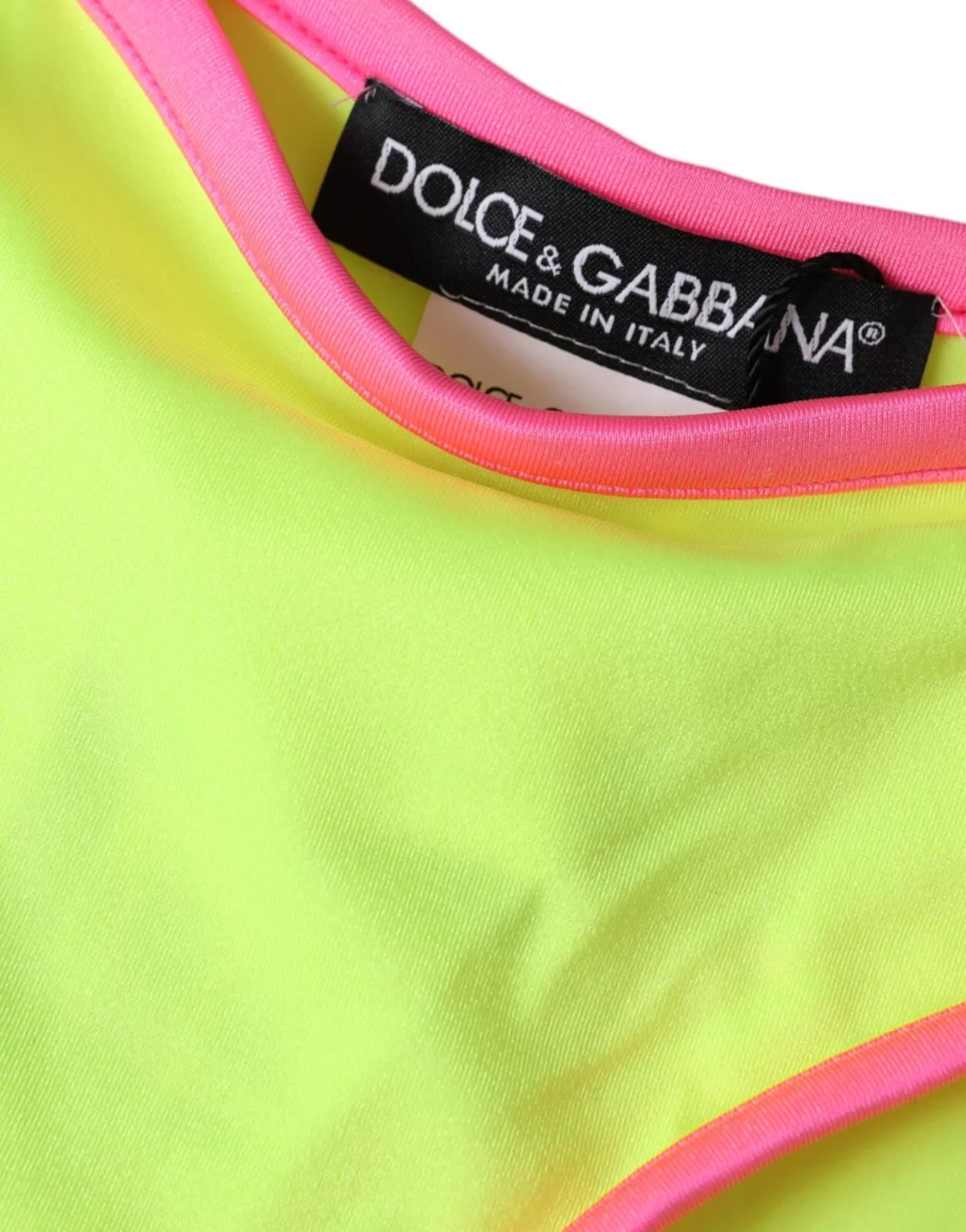 Желтый Розовый Нейлон Купальник Низ Пляжная Одежда Бикини Dolce & Gabbana — фото 3