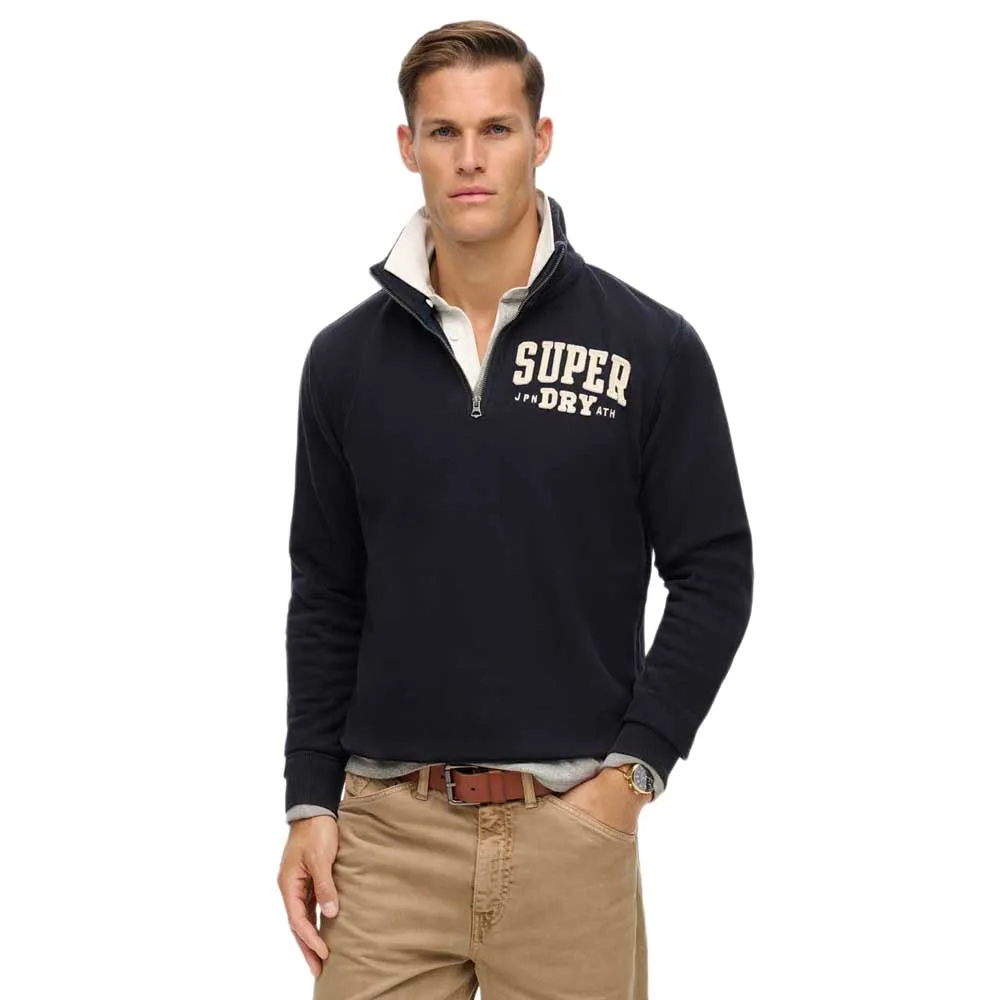 

Толстовка Superdry Vintage Athletic half zip, черный