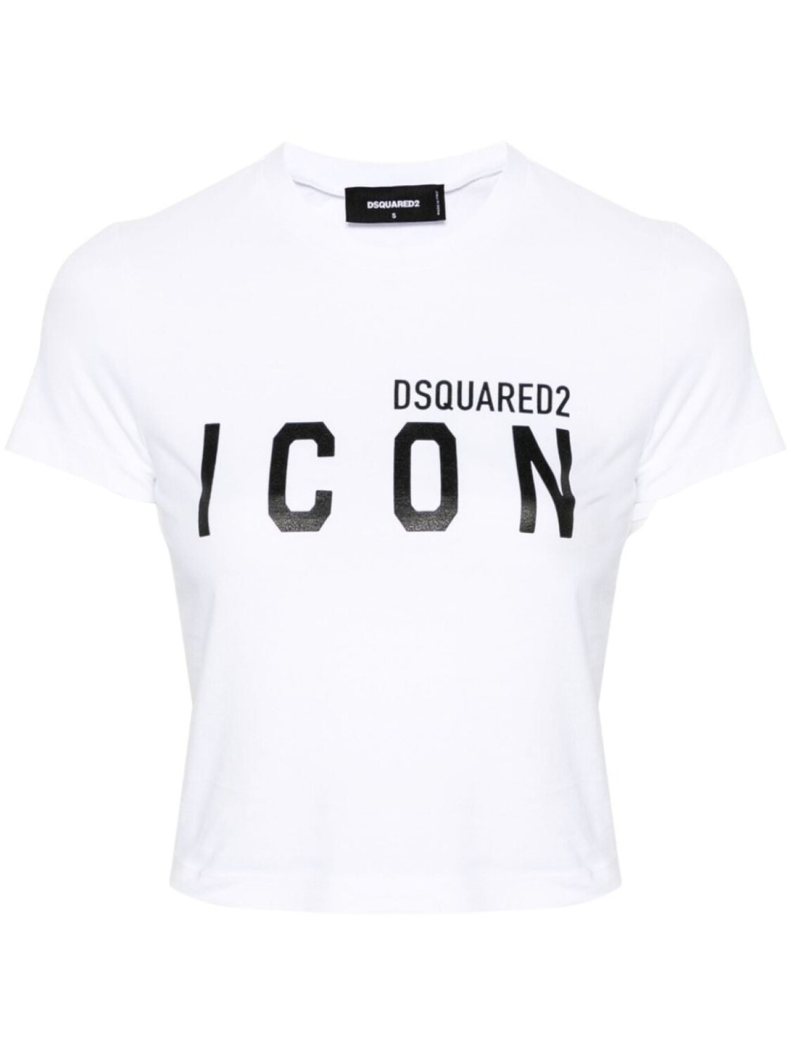 

Dsquared2 укороченная футболка с логотипом, белый