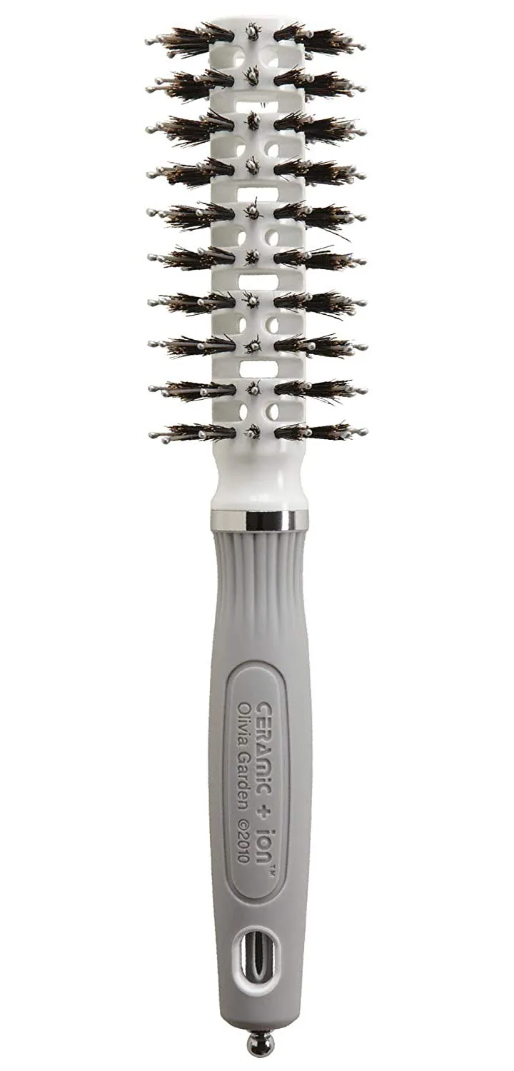 Щетка для укладки волос Olivia Garden Ceramic + Ion Turbo Vent Pro - круглая щетка для сухой укладки - не электрическая - профессиональная щетка для тонких волос - для коротких и средних волос Мини 5,1 см (CITV-COPT)