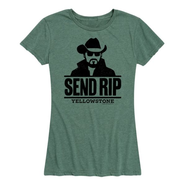 

Женская футболка с принтом Yellowstone Send Rip Licensed Character, зеленый