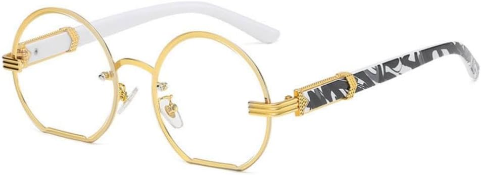 

Винтажные солнцезащитные очки неправильной формы круглой формы, градиентные, для женщин, в стиле стимпанк, разноцветные, с защитой от УФ-излучения UV400 (2027 год) MTZJH, Clear