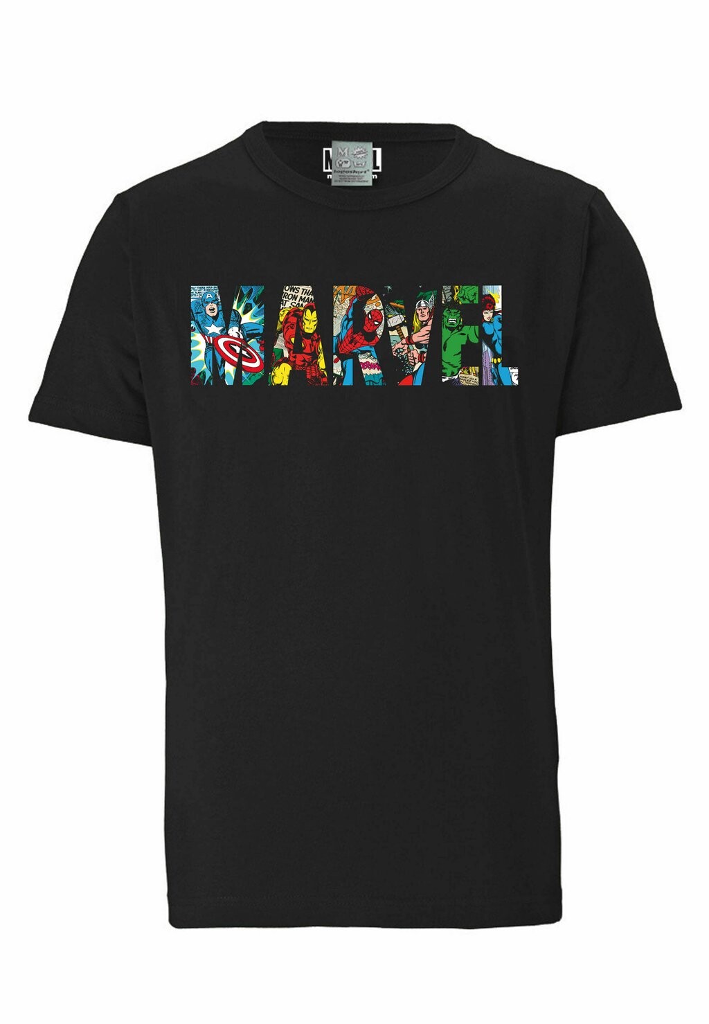 

Футболка с принтом MARVEL COMIC LOGO LOGOSHIRT, черный