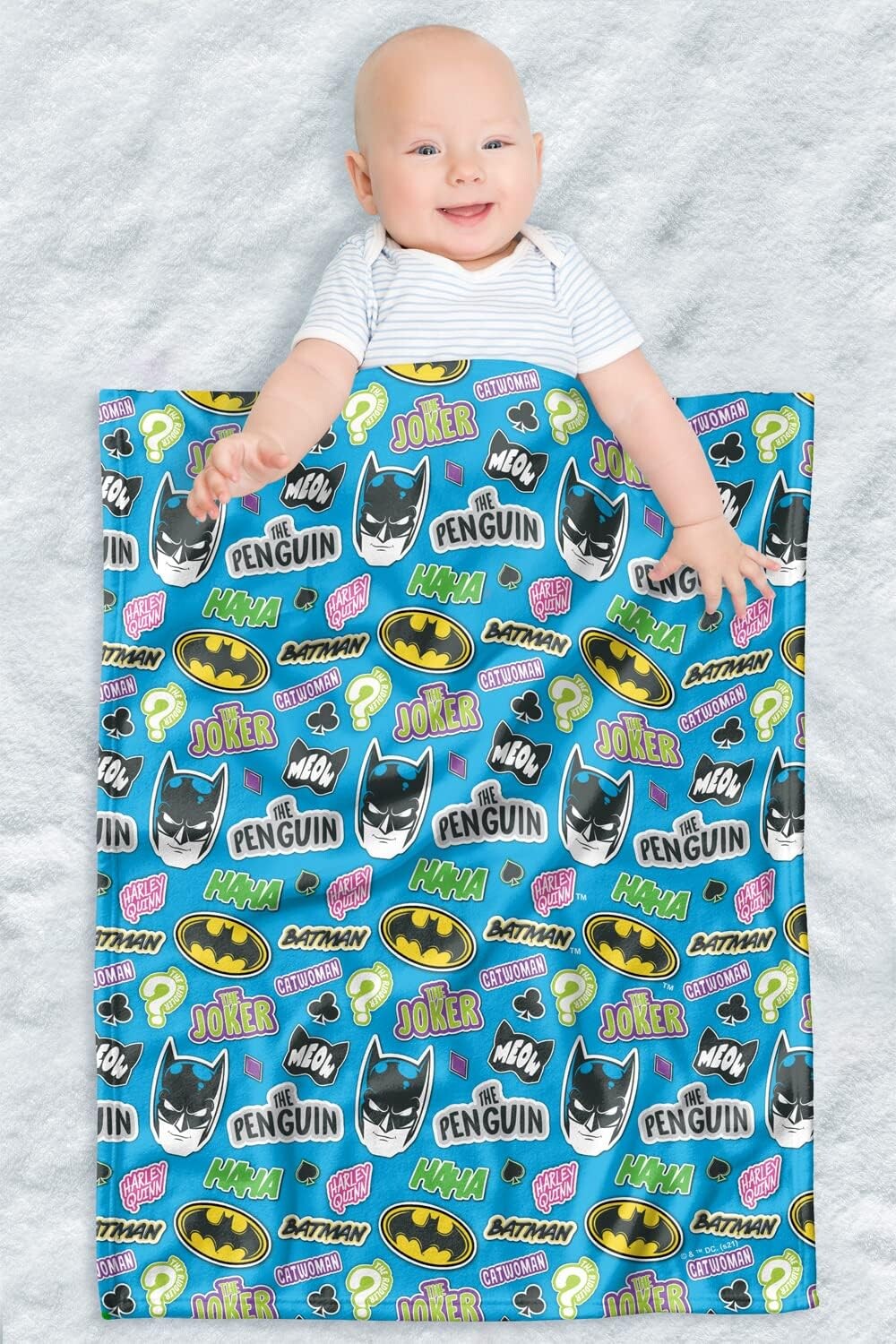 

Легкое детское одеяло LOGOVISION Batman, 30 x 40 дюймов, с узором Batman Baddies, унисекс для младенцев, девочек и мальчиков, Batman Baddies Pattern