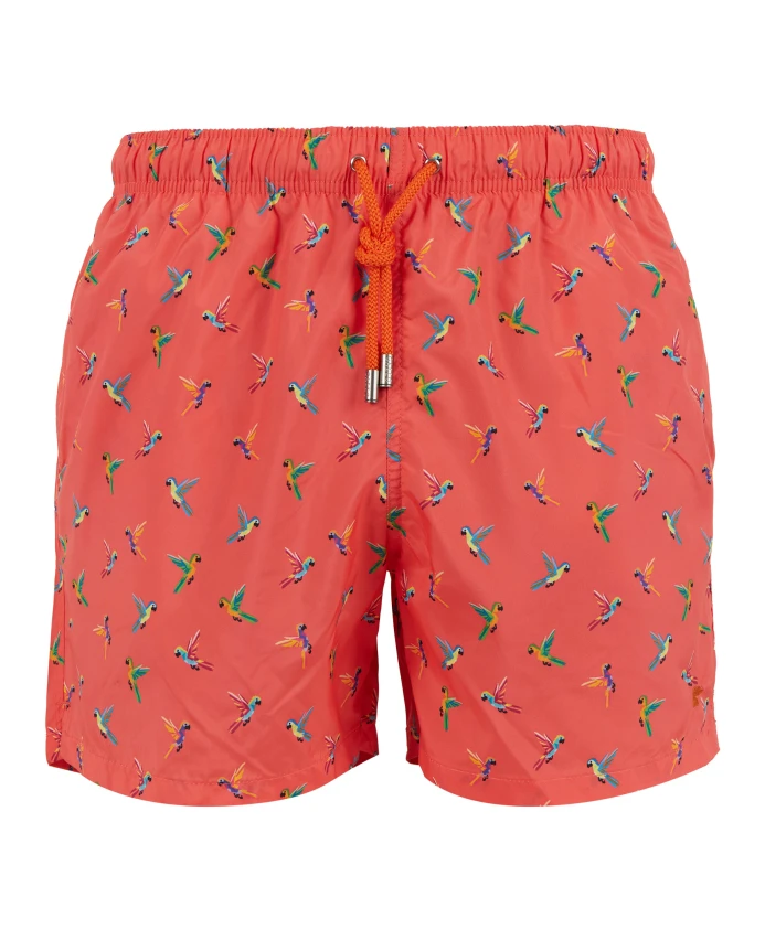 

Мужские плавки розового цвета с рисунком в виде попугая. Gallo, мультиколор