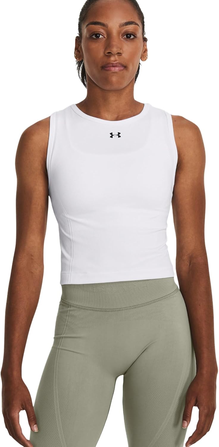 

Under Armour Unisex-Adult Women's Ua Train Seamless Tank, White/Black, Белый, Under Armour Unisex-Adult Women's Ua Train Seamless Tank, White/Black