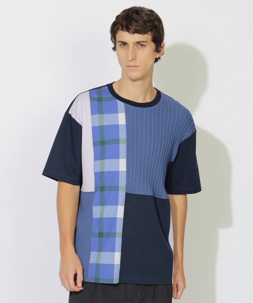 

Футболка из трикотажного полотна с блокирующим эффектом, бренд CB Crestbridge, цвет темно-синий