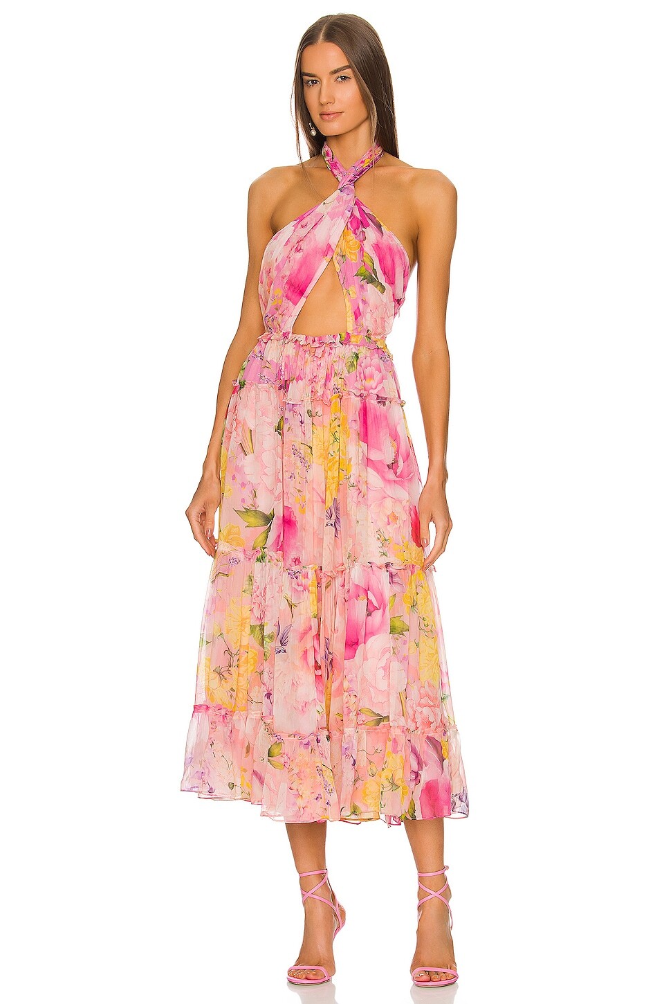 

Платье миди ROCOCO SAND Midi Dress, цвет Pink & Peach