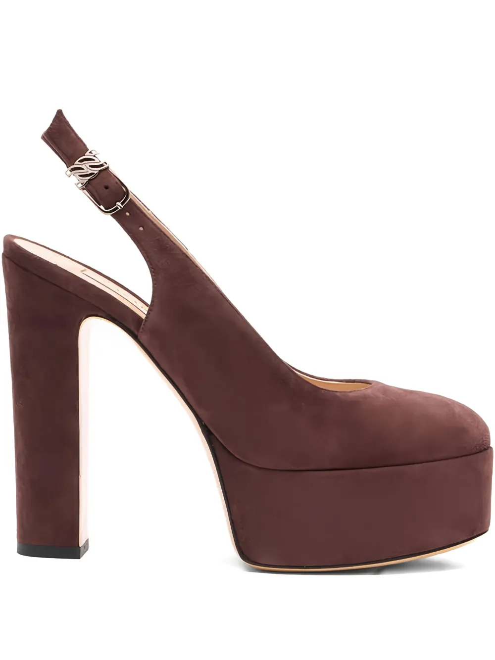 Туфли Patty 130 с ремешком на пятке Casadei, коричневый