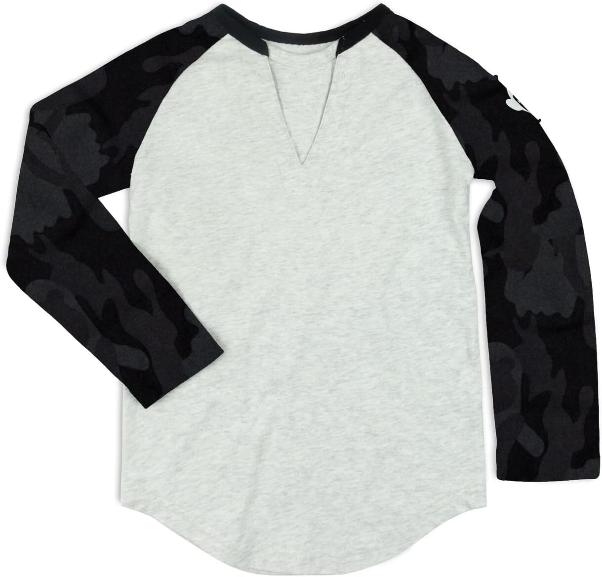 

Футболка Appaman Camo Sleeve Baseball Tee, цвет Cloud Heather
