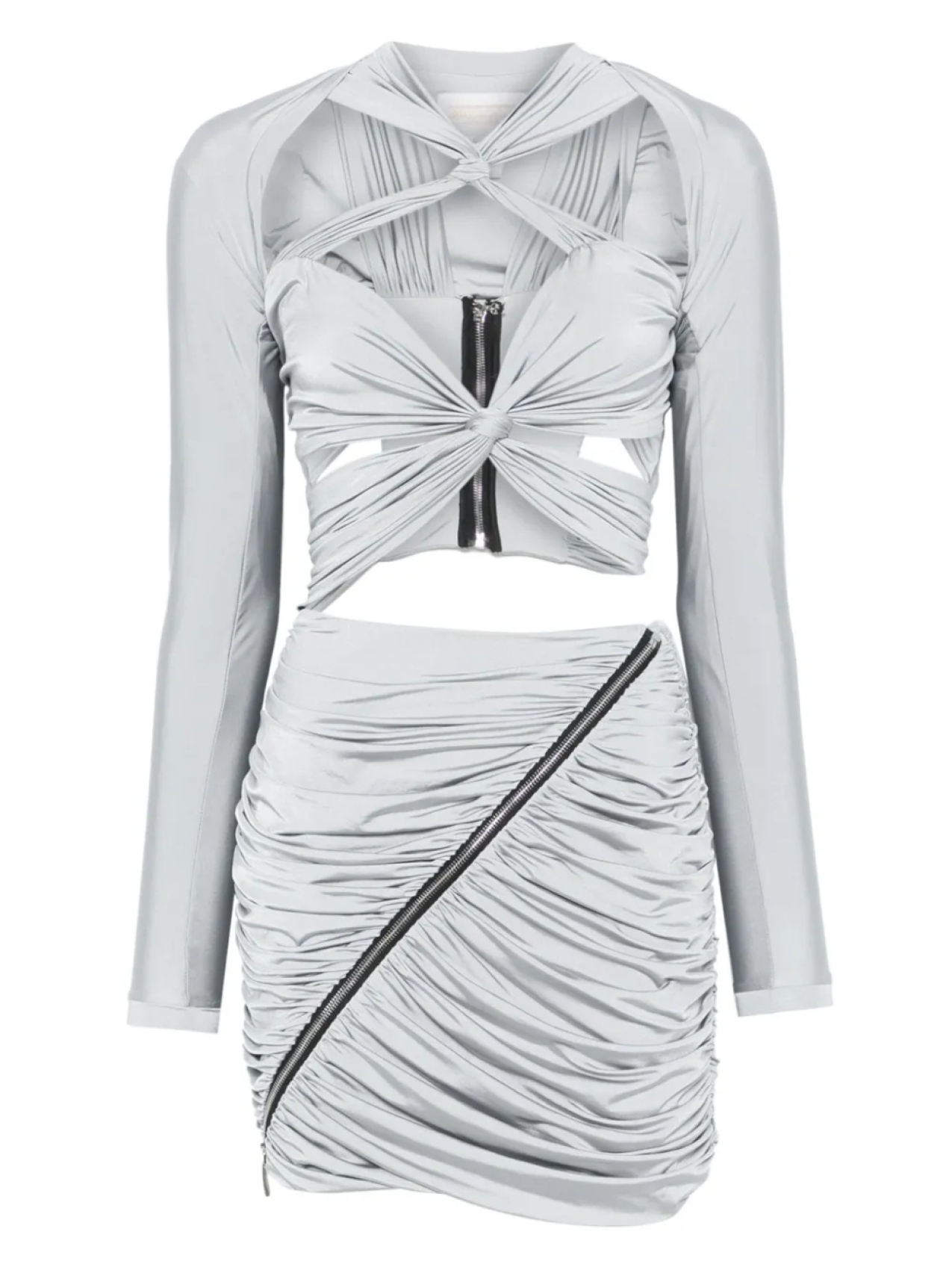 

Платье мини с драпировкой MITILIANE COUTURE, серый