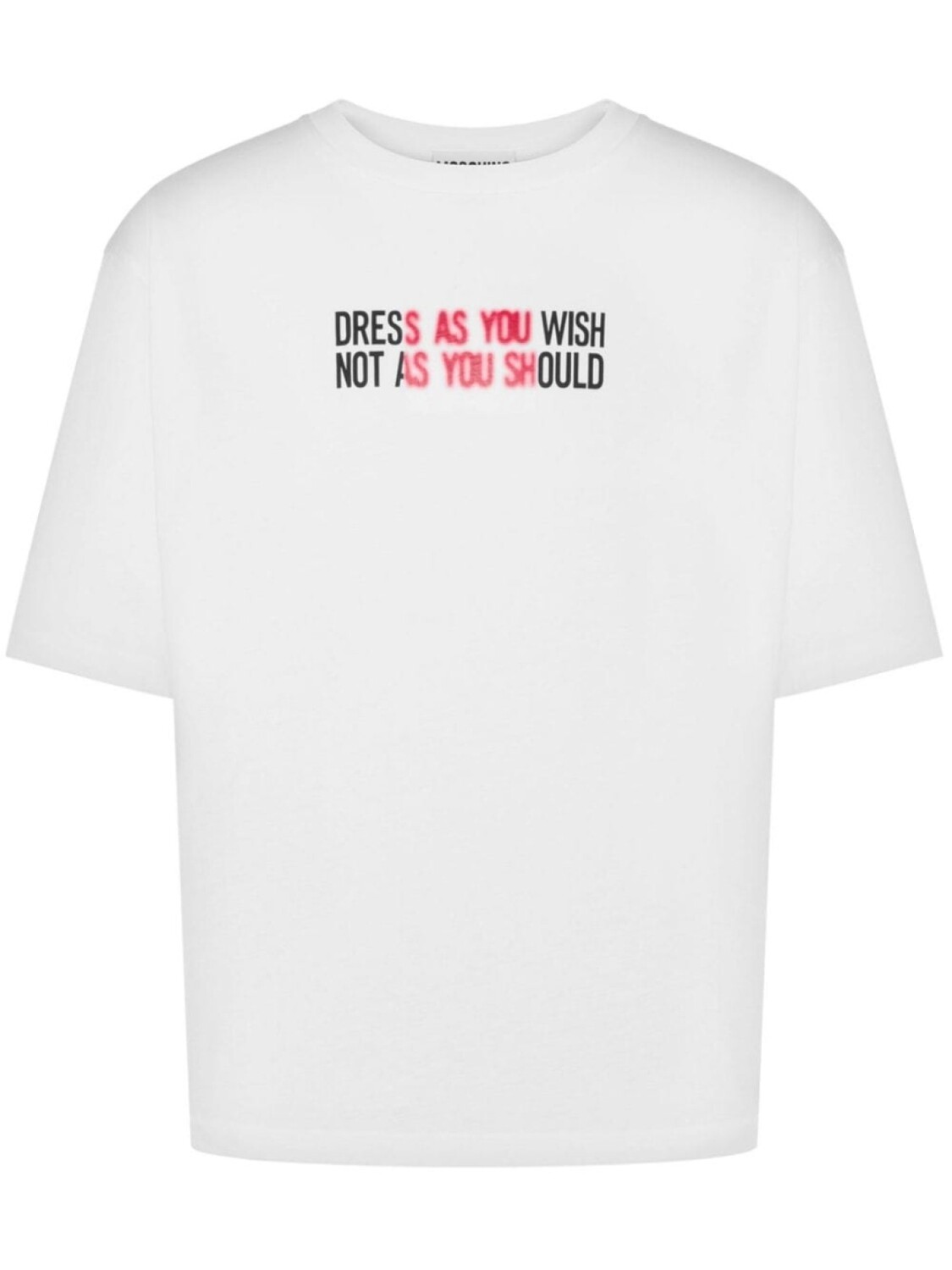 

Moschino футболка с надписью, белый