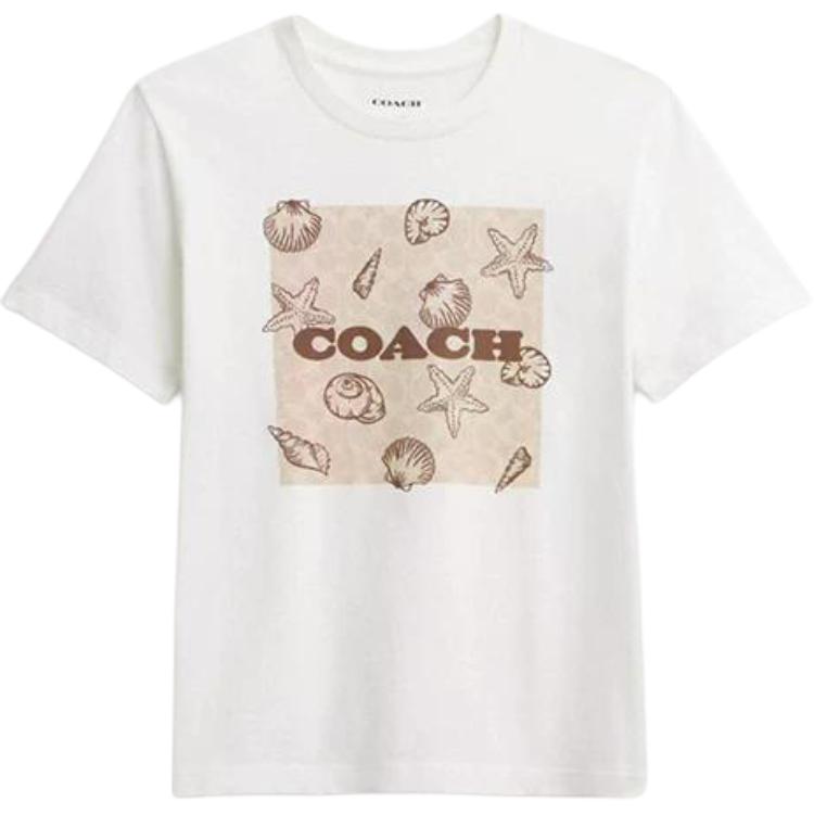 

Женская футболка с вшитыми рукавами Coach, белый