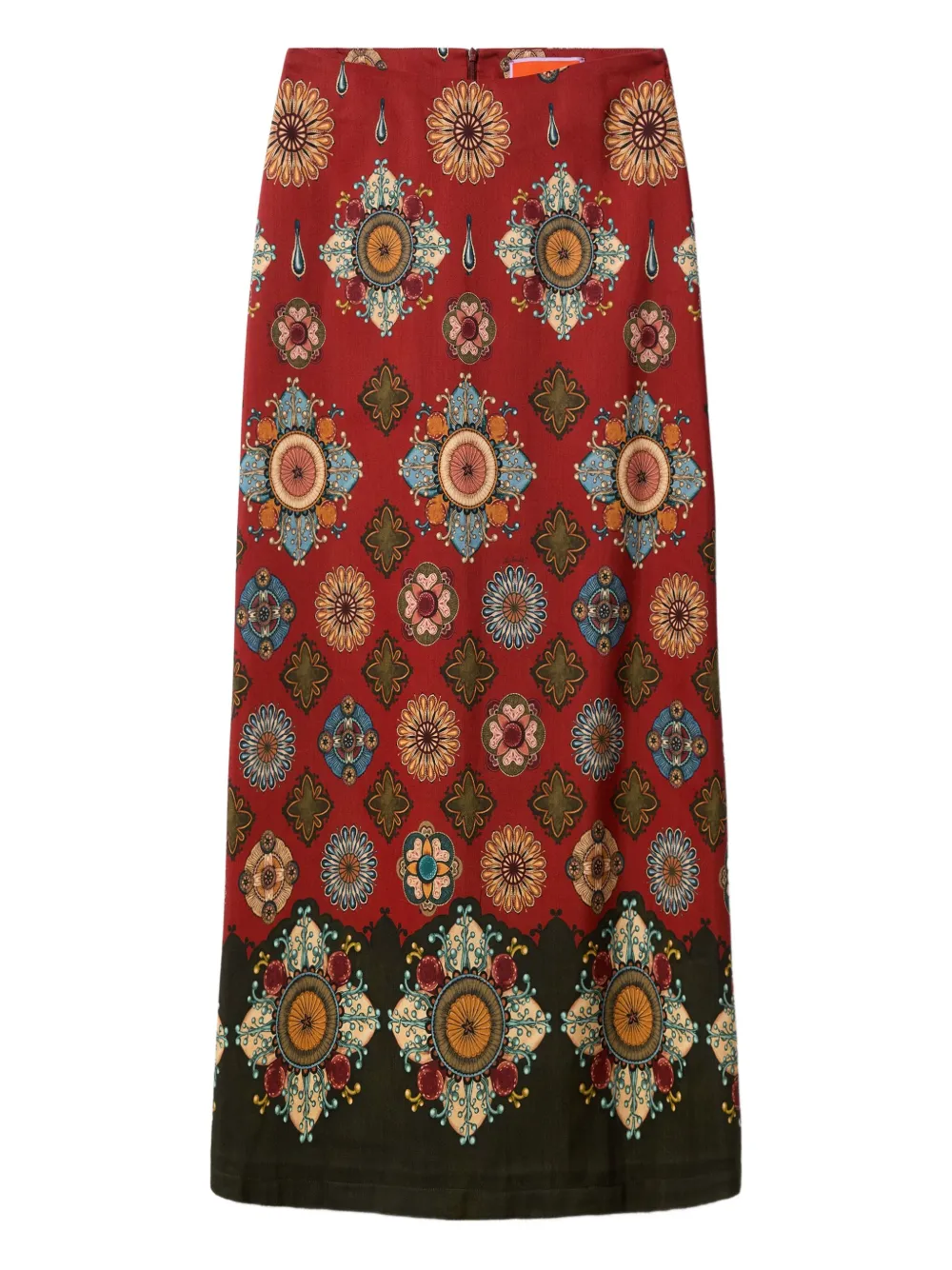 

Юбка миди с цветочным принтом La Doublej, красный