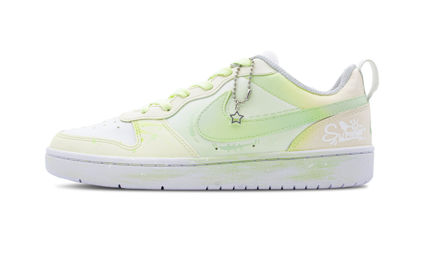 

Кроссовки Nike Court Borough Skateboarding Shoes Women's Low-top Beige, желтый