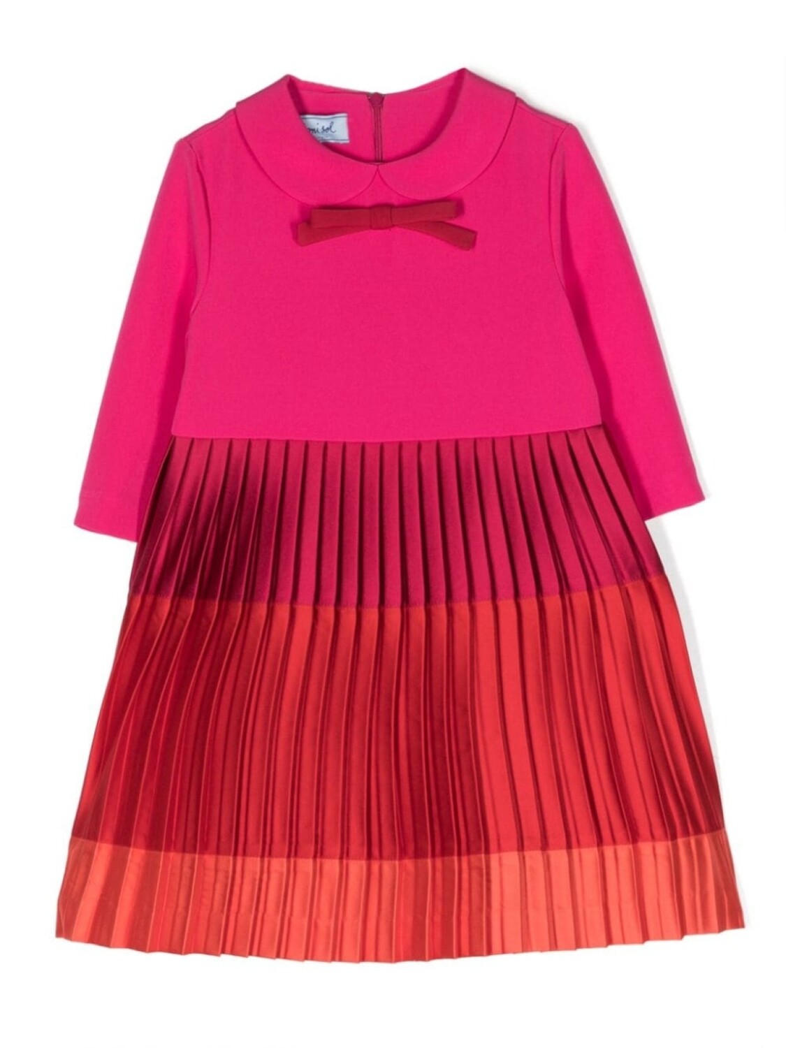 

Mi Mi Sol bow-detail pleated dress, розовый