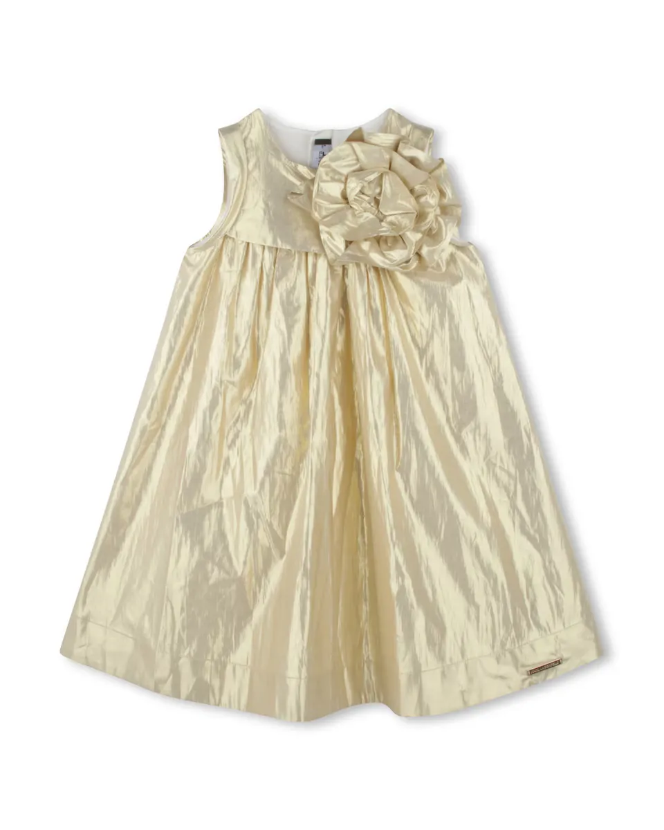 

Платье для девочки без рукавов с молнией сзади Karl Lagerfeld Kids, золотой