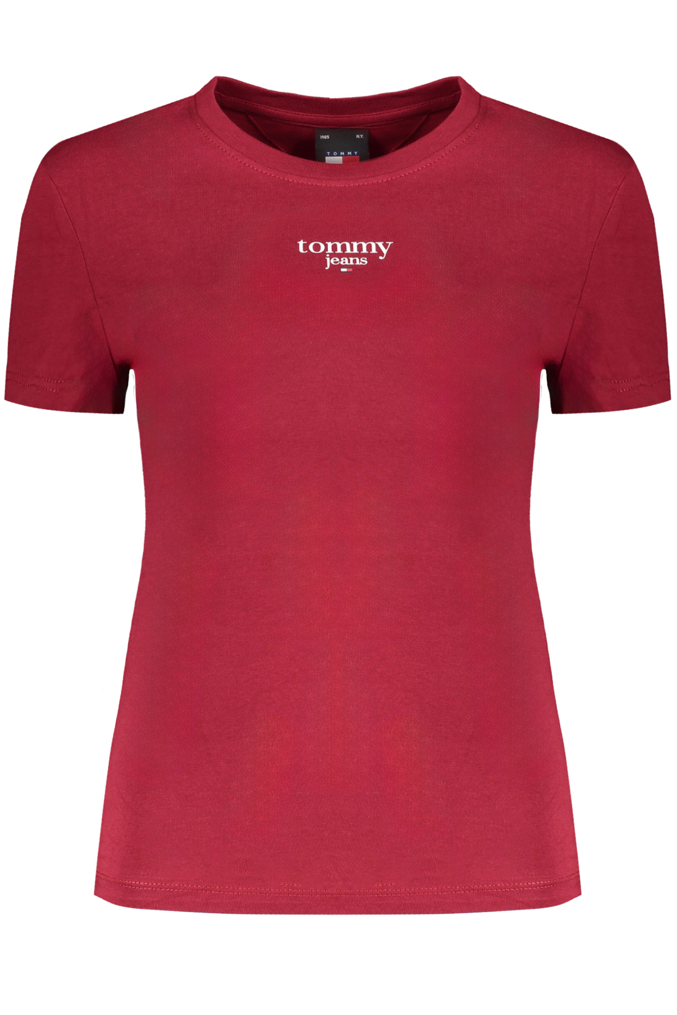 

Футболка женская Tommy Hilfiger из хлопка и вискозы с логотипом, красный