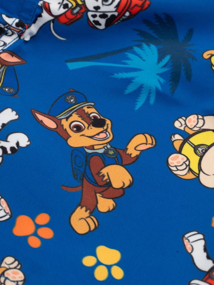 Paw Patrol Плавки, купальные шорты и пляжная одежда с изображением Щенячьего патруля, синего цвета — фото 3