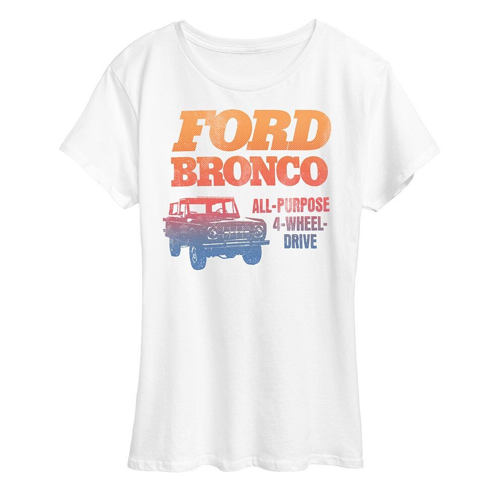 

Женская футболка с графическим рисунком Ford Bronco 4Wheel Licensed Character, белый