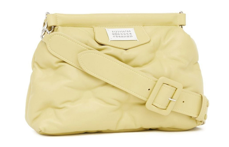 Maison Margiela Сумка кроссбоди, наплечная сумка мужская Yellow из натуральной кожи ягненка с отделкой из телячьей кожи — фото 2