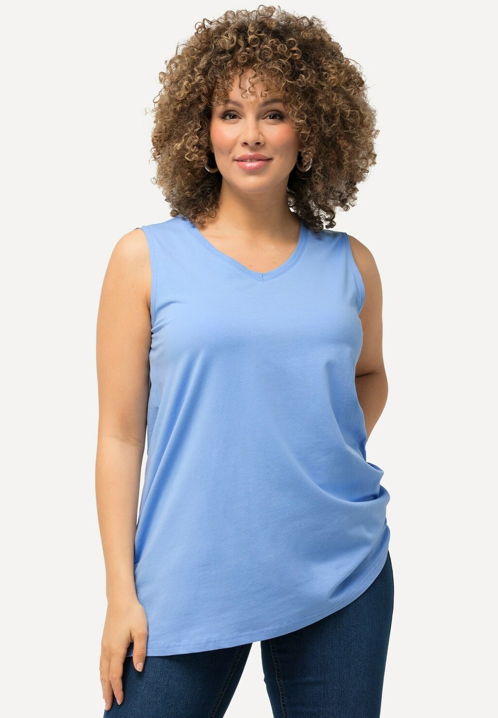 

Топ V-AUSSCHNITT ÄRMELLOS Ulla Popken, цвет Mottled Blue