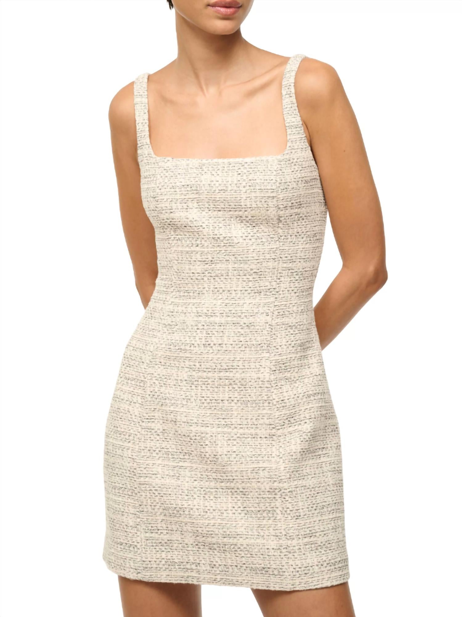 

Платье мини Edie в цвете слоновая кость мульти STAUD