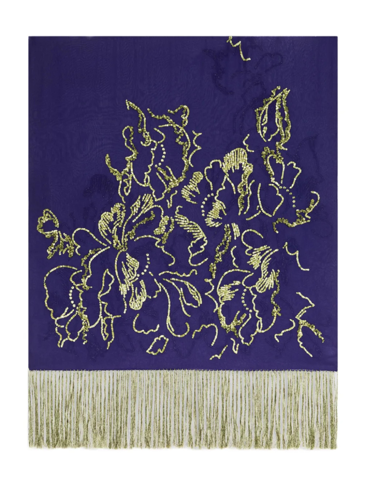 

Шарф с вышивкой DRIES VAN NOTEN, фиолетовый