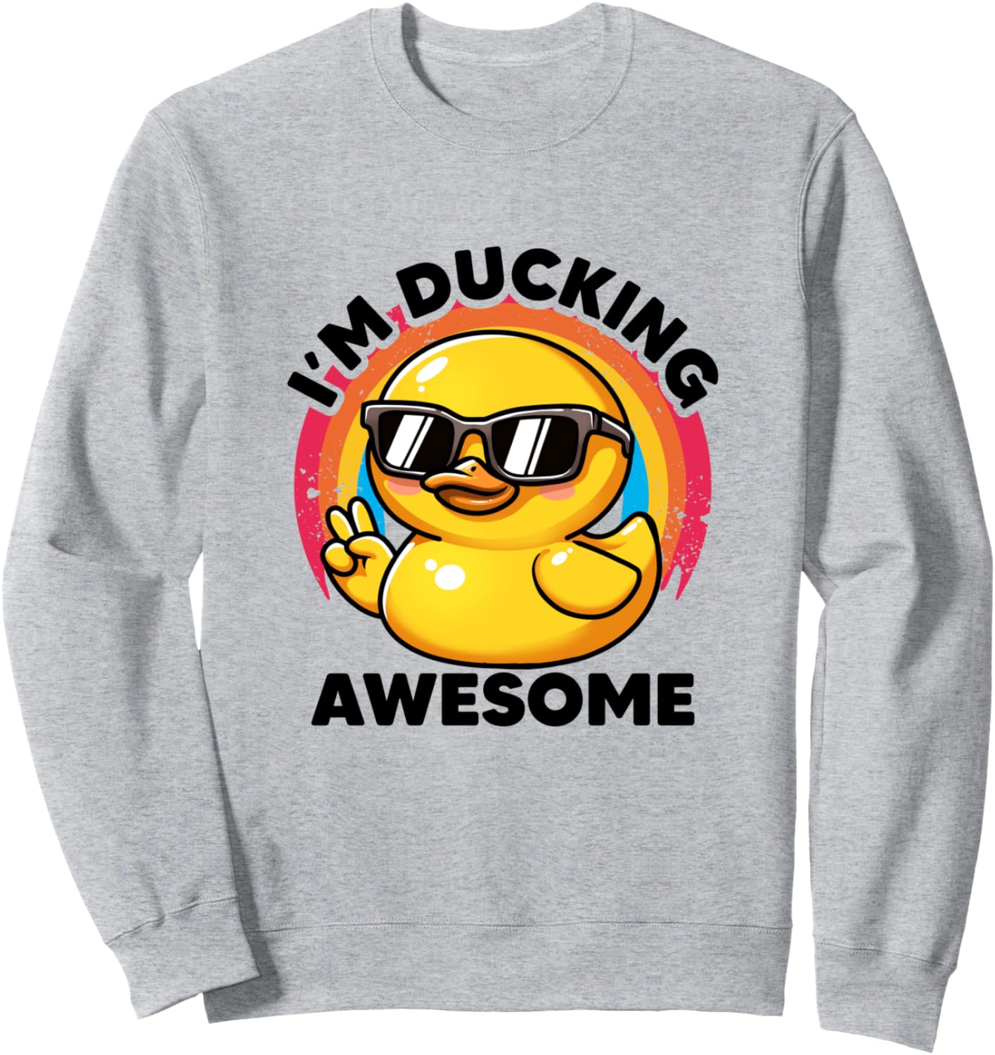 

Я чертовски крут! Я люблю уток! Забавная толстовка с резиновой уточкой для любителей уток I'M Ducking Awesome Cute Duck Rubber Ducky Lover, серый