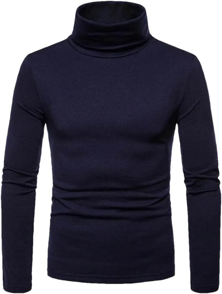 

Мужской свитер с высоким воротником, красный, вязаный