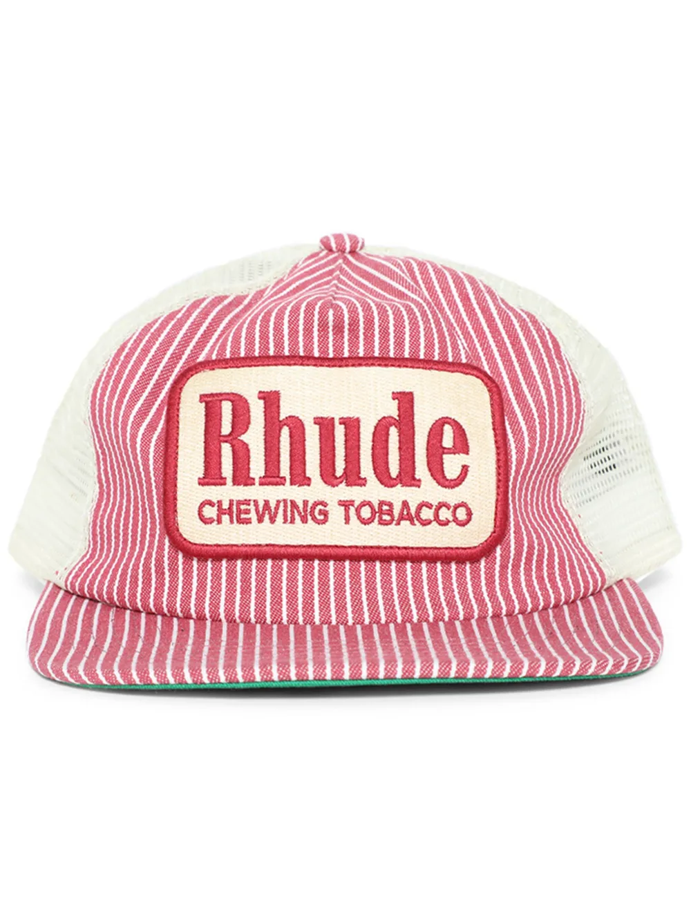 

Полосатая кепка с вышитым логотипом RHUDE, красный