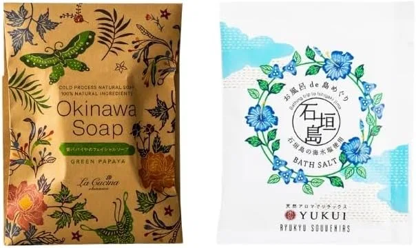 Набор косметики: мыло с папайей и соль для ванн, La Cucina, 2 шт, 120 г