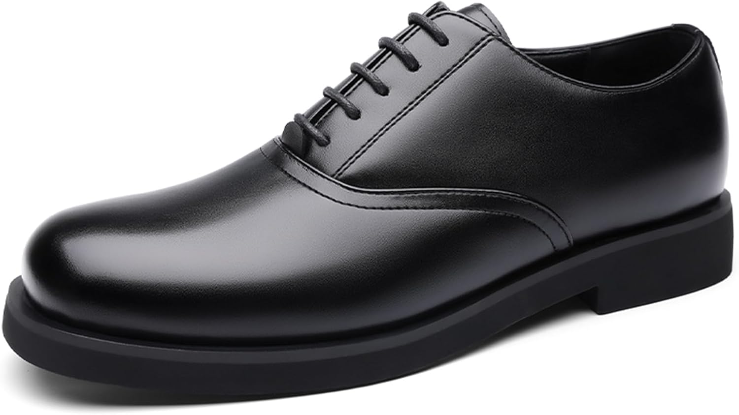 

Мужские классические оксфорды с квадратным носком, кожаные с шнуровкой, деловые формальные дерби для мужчин Abborora, черный