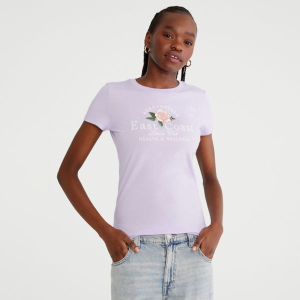 

Футболка с графическим принтом для юниоров Aeropostale, цвет lavender