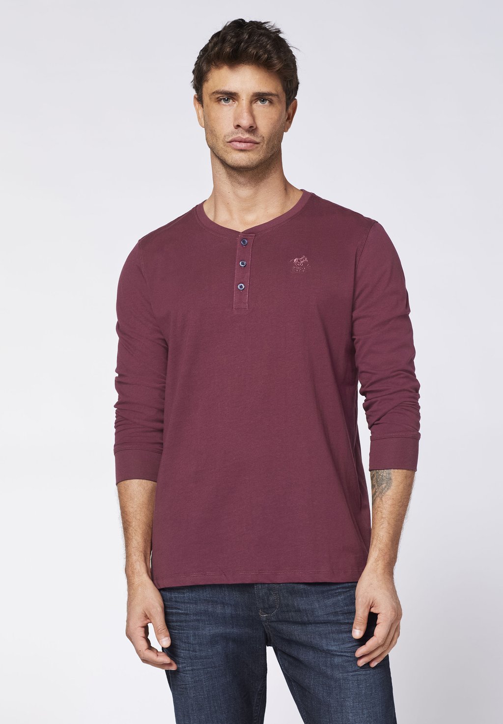 

Лонгслив IM HENLEY-LOOK Polo Sylt, цвет Winetasting