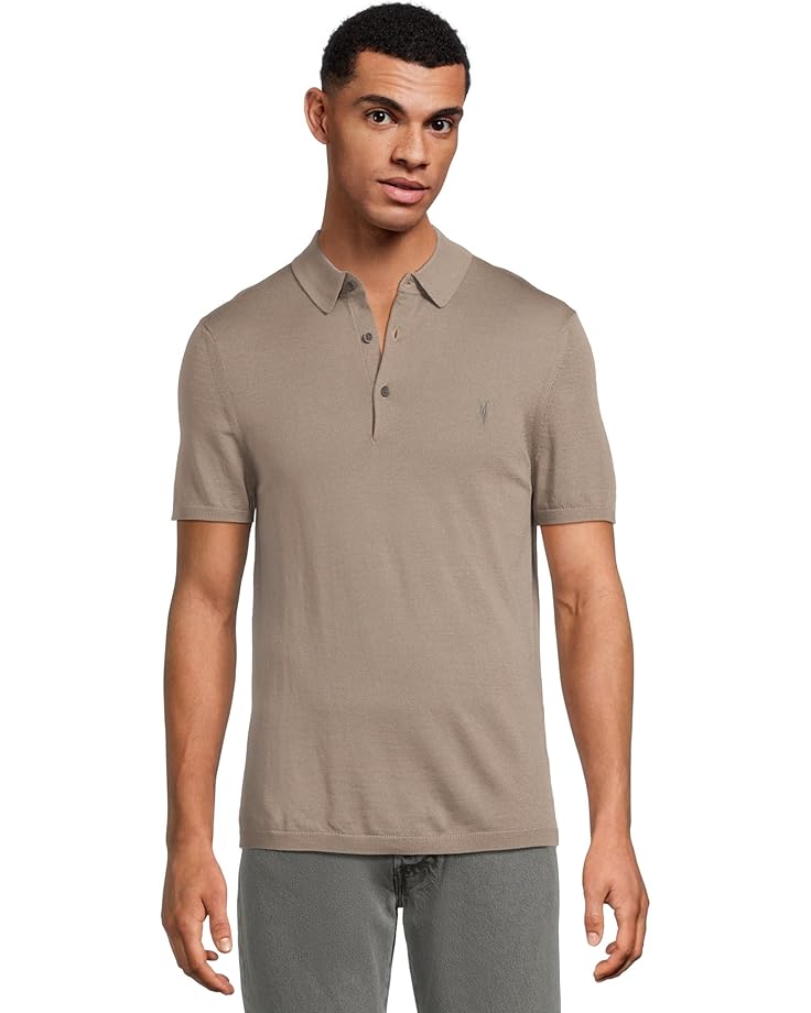 

Поло AllSaints Mode Merino Short, цвет Chestnut Brown