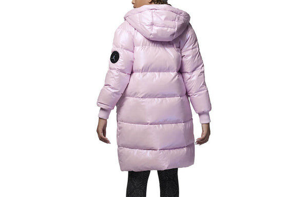 Куртка Air Jordan Long Down Hooded Jacket 'Pink', розовый — фото 3