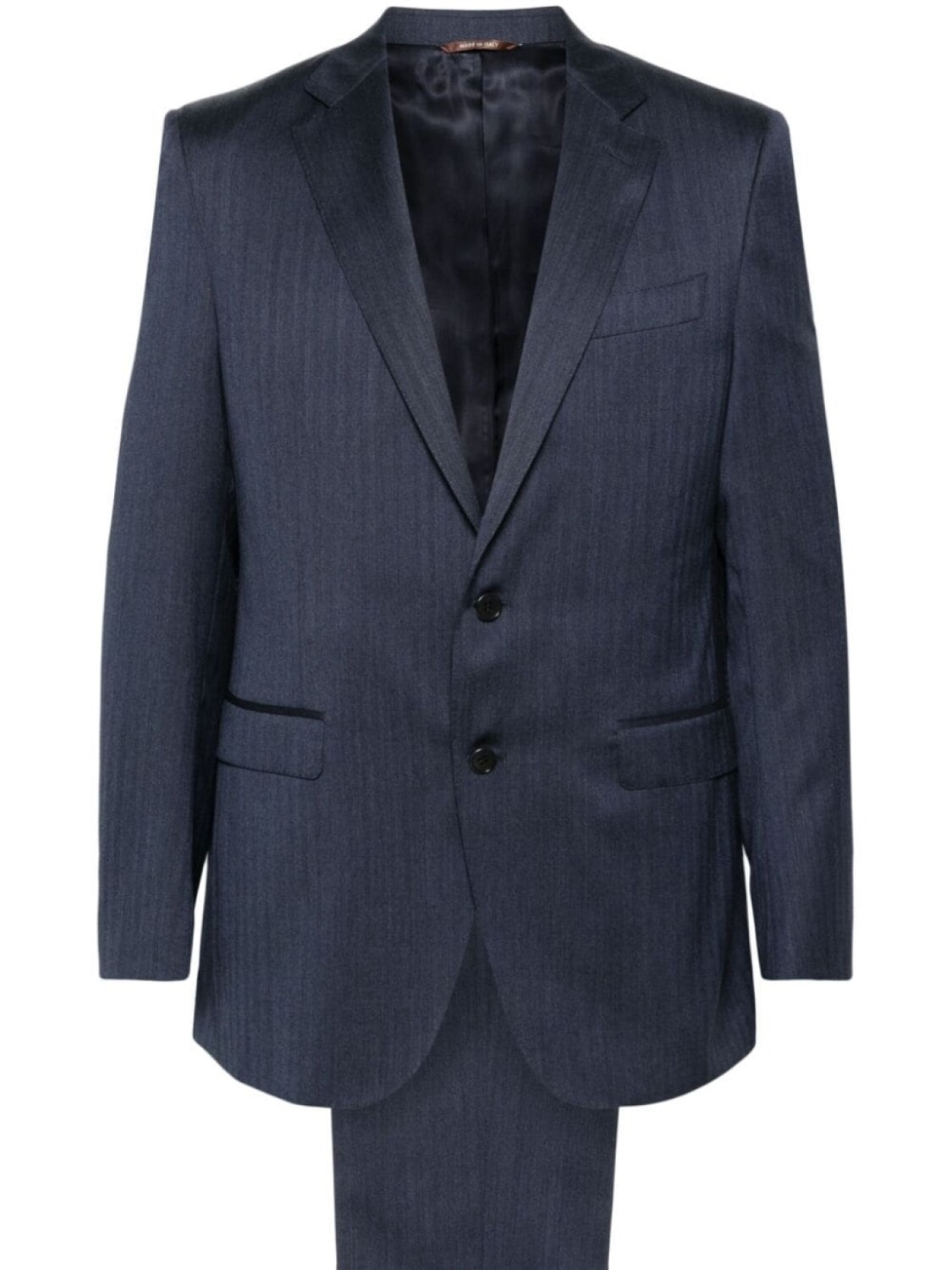 

Canali костюм с узором в елочку, синий