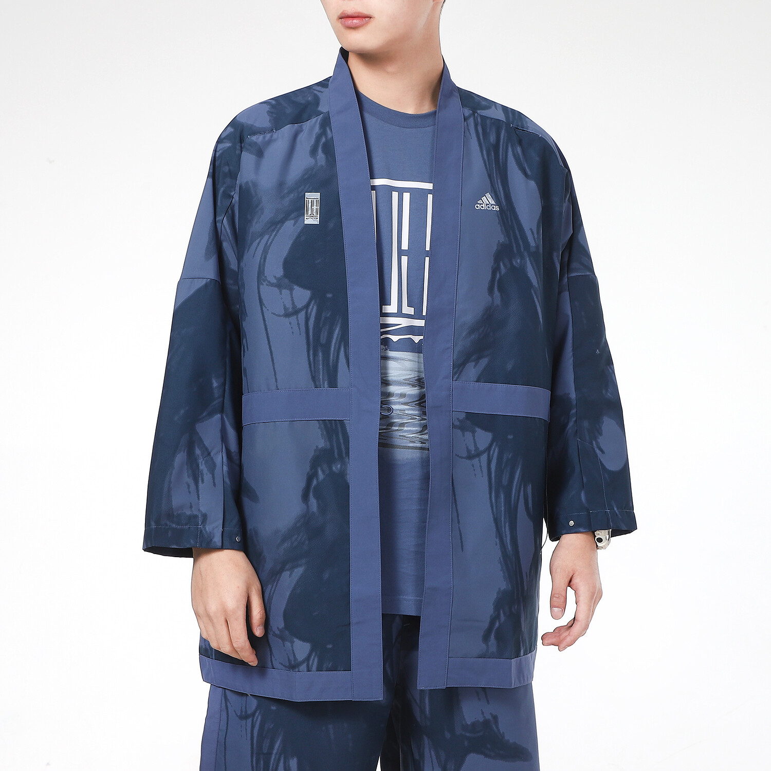 Мужская куртка серии Wuji, темно-синяя Adidas, темно-синий — фото 3