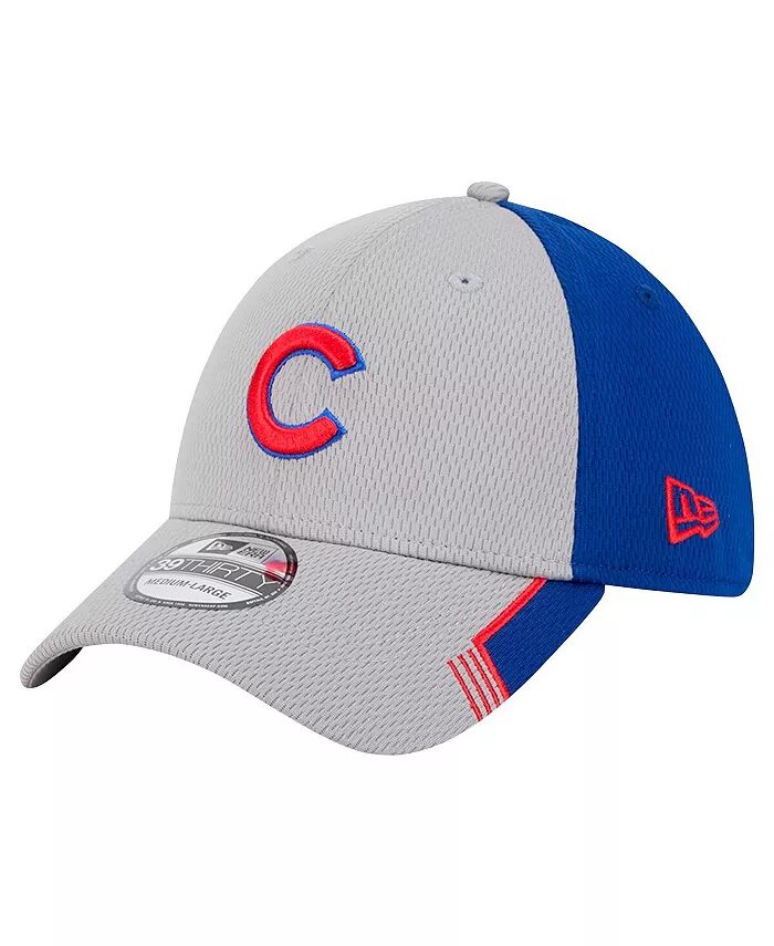 

Мужская серая/королевская бейсболка Chicago Cubs с козырьком 39THIRTY Flex New Era